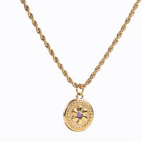 BIRTHSTONE FLOWER PENDANT NECKLACE