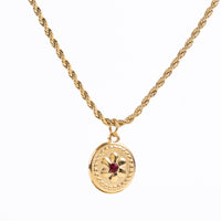 BIRTHSTONE FLOWER PENDANT NECKLACE