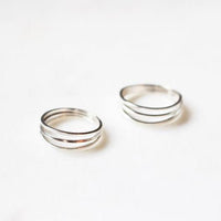 Addison Triple Band Stackable Silver Ring