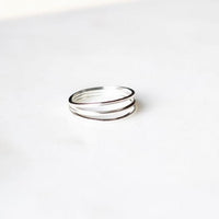Addison Triple Band Stackable Silver Ring