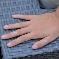 Addison Triple Band Stackable Silver Ring