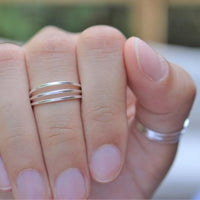 Addison Triple Band Stackable Silver Ring