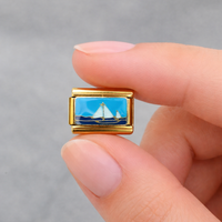 Boat Gold Italian Charm