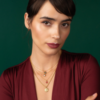 BIRTHSTONE FLOWER PENDANT NECKLACE