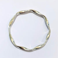 Charlotte Twisted Silver Bangle