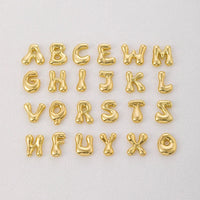 Claire Chunky Bubble Letter Necklace in Gold Best Seller