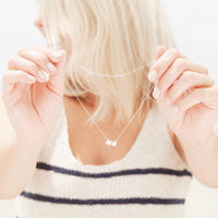 Claire Personalized Initial and Heart Charm Necklace Waterproof