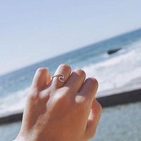 Delilah Dainty Silver Wave Ring
