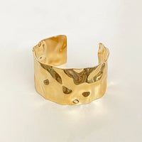 Etienne Gold Hammered Cuff Bracelet