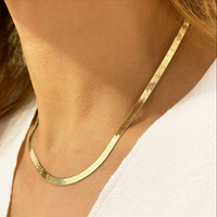 Aretha Flat Snake Link Necklace Classic Best Seller