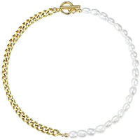 Genesis Pearl And Cuban Chain Necklace