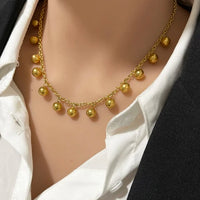 Lilian Multiple Ball Choker Stainless Steel Necklace Waterproof