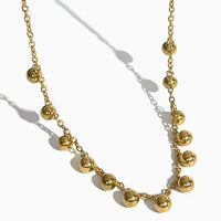 Lilian Multiple Ball Choker Stainless Steel Necklace Waterproof