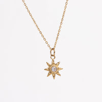 Dainty Sun Pendant Necklace – Stainless Steel, Tarnish-Free