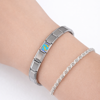 World Silver Italian Charm