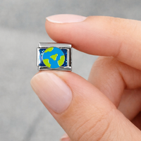 World Silver Italian Charm