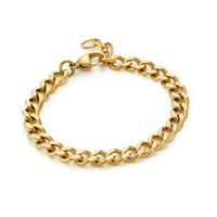 Riley Cuban Link Bracelet in 18K Gold Plated Stainless Steel