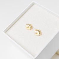 Bronte 14K Gold Evil Eye Stud