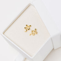 Eris Snake Studs in Gold