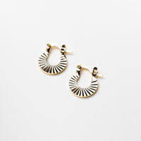 Iliana Aesthetic Small Striped Hoops