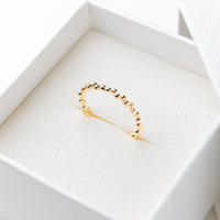 Diana Dainty Bold Beaded Ring in Gold