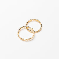 Diana Dainty Bold Beaded Ring in Gold