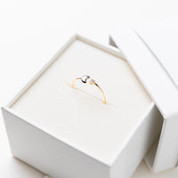 Alysa Adjustable Dainty Ring in Gold Moon and Zirconia