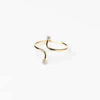 Althea Ring in Gold Adjustable with Zirconias