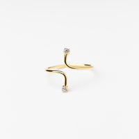 Althea Ring in Gold Adjustable with Zirconias