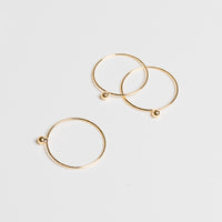 Calla Ring Band Dainty Ball in Gold