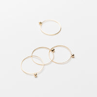 Calla Ring Band Dainty Ball in Gold