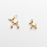 Balloon Dog Charm in Gold