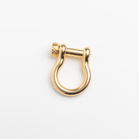 Danae Horseshoe Padlock Charm in Gold with Screw