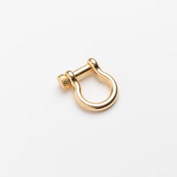 Danae Horseshoe Padlock Charm in Gold with Screw