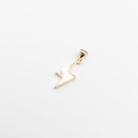 Thunder Filled With Pearl Charm in Gold