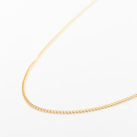 Hellen Classic Dainty Curb Chain Necklace in Gold