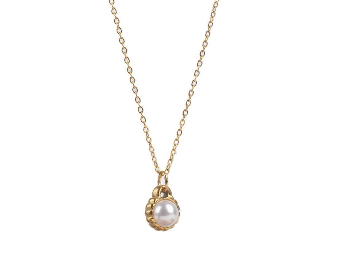 BIRTHSTONE ROUND PENDANT NECKLACE