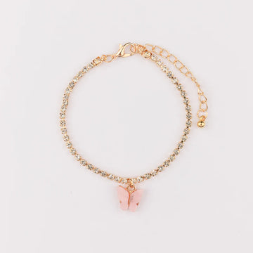 Annie Butterfly Tennis Bracelet in Gold