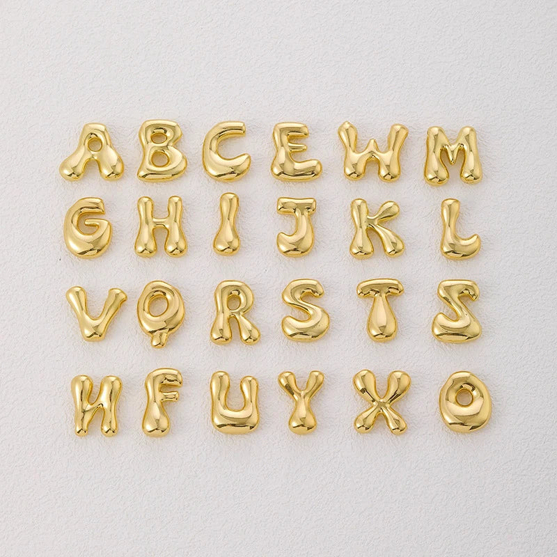 Claire Chunky Bubble Letter Necklace in Gold Best Seller