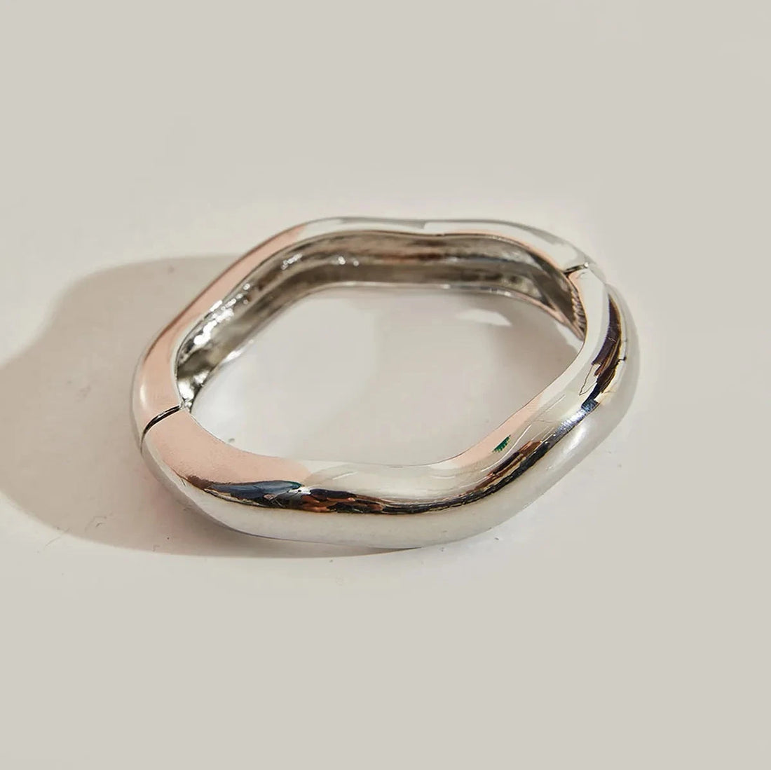 Chiara Steel Wavy Handcuff Bracelet