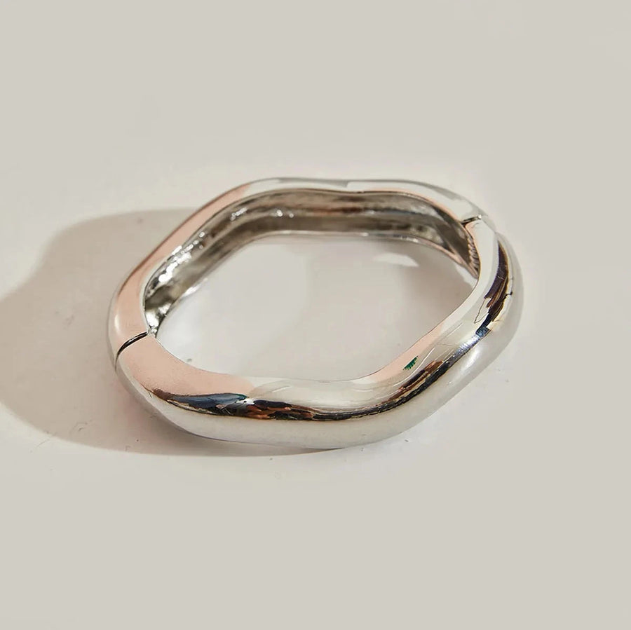 Chiara Steel Wavy Handcuff Bracelet
