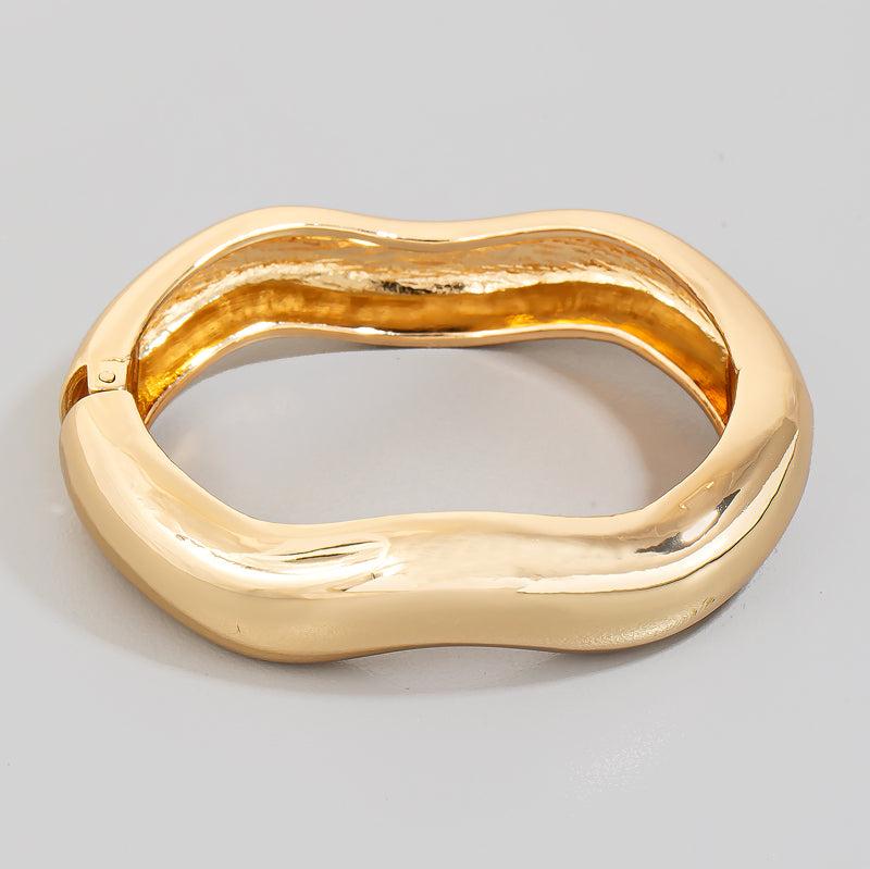 Chiara Steel Wavy Handcuff Bracelet