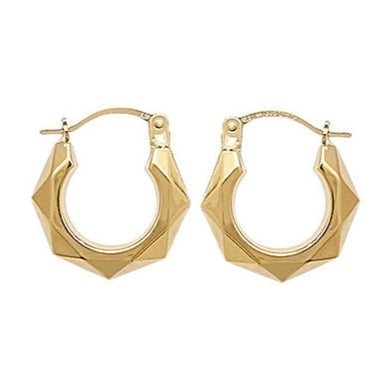 Emery Geometric Hoops in Gold