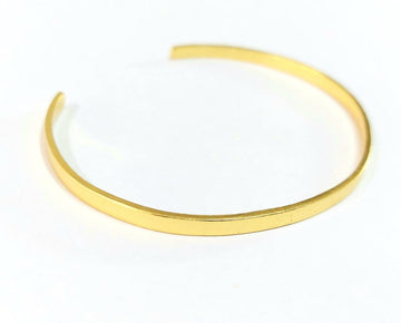 Ruby Square Plain Bangle Stainless Steel