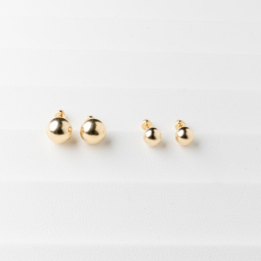 Adara 14K Gold Studs Classic Balls