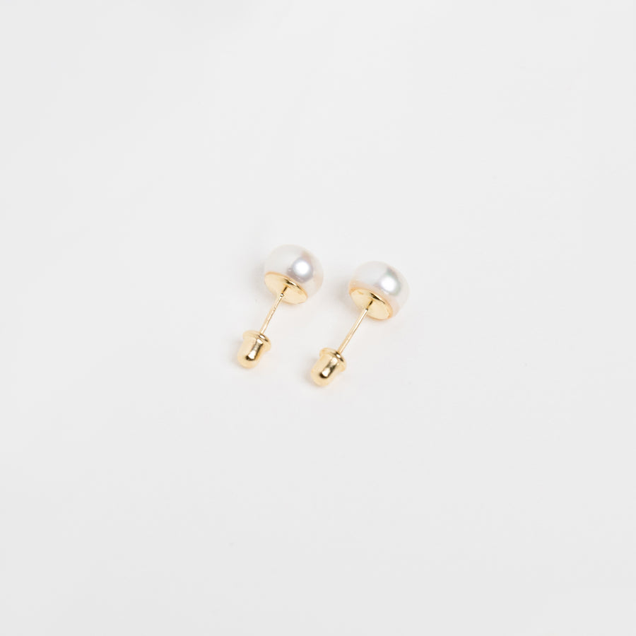 Acacia 14K Gold Studs With Natural Pearl