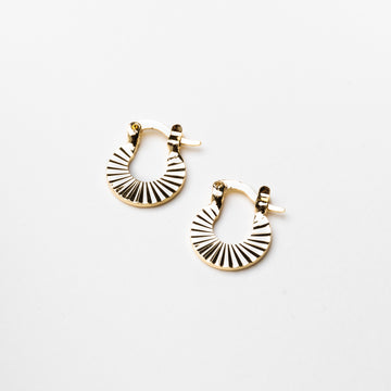 Iliana Aesthetic Small Striped Hoops