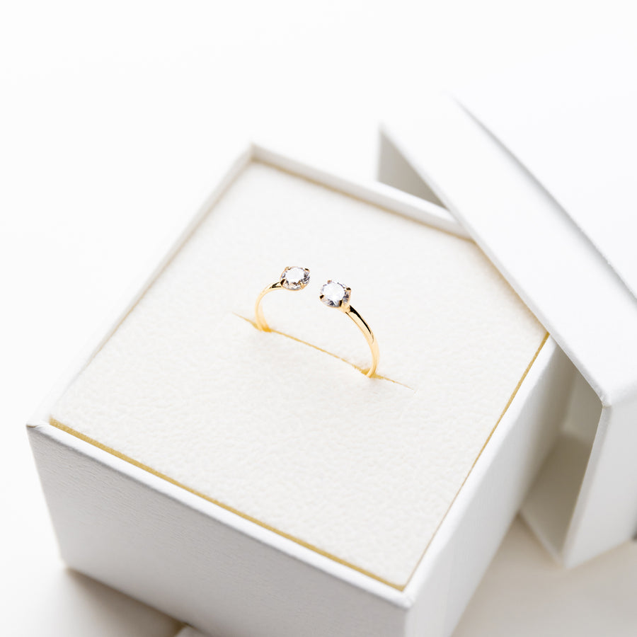 Alala Ring in Gold Adjustable with Zirconias