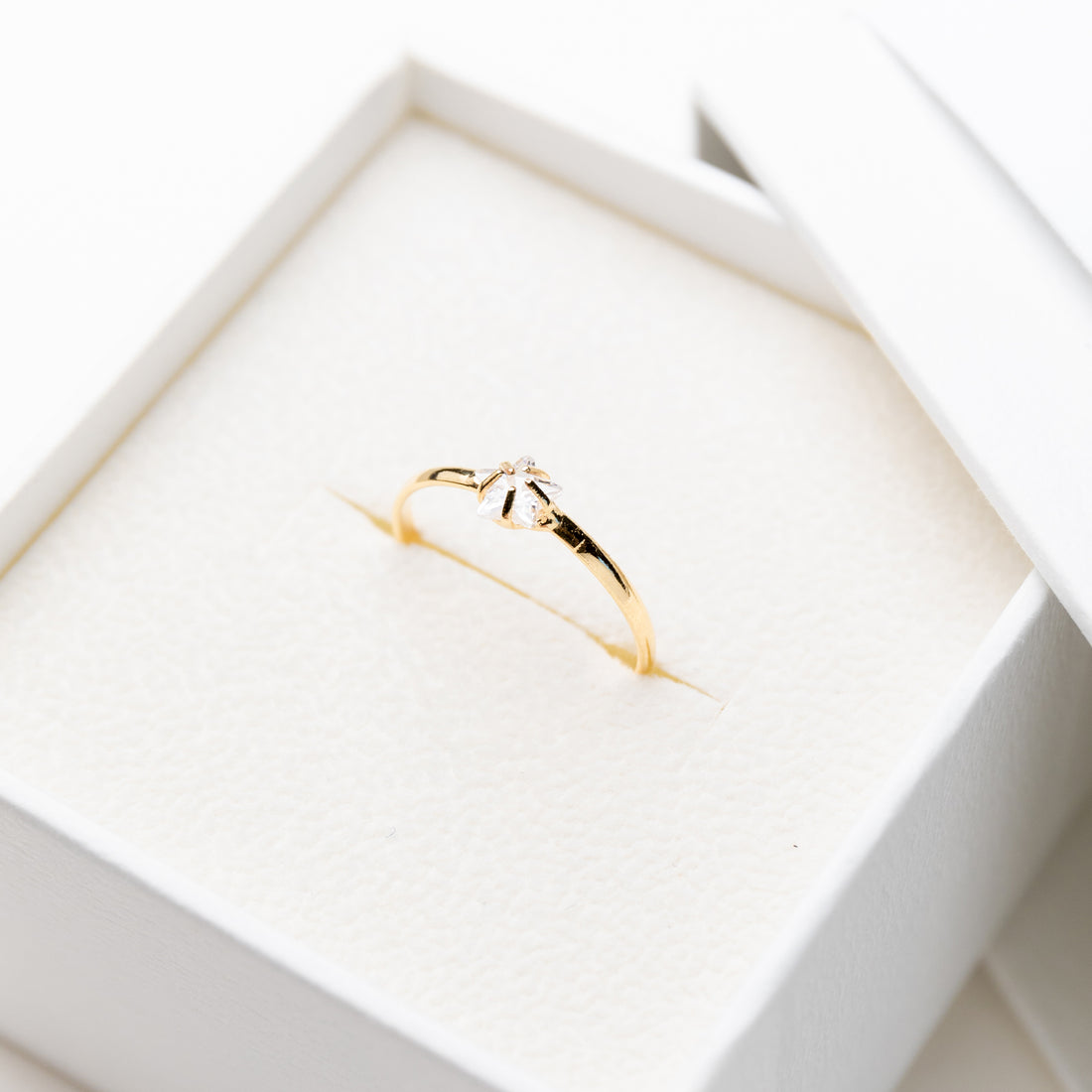 Anthea Ring Band in Gold with Zirconia