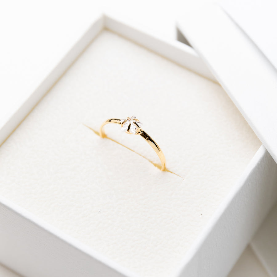 Anthea Ring Band in Gold with Zirconia
